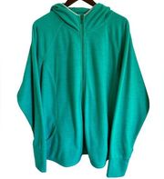 TEK Gear mint green full zip hooded fleece women, 3X