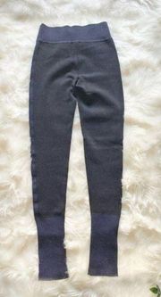 Rag & Bone Kristin Knit Leggings Black/Blue Medium