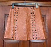 Line + Dot vegan leather studded mini skirt Small