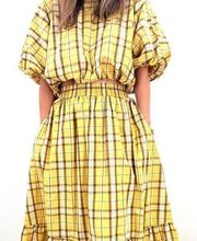 English Factory Plaid Skirt Set in Yellow Multiple Sizes NWT