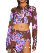 Rococo Sand Shay Crop Shirt in Brown