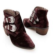 Band of Gypsies  Buckle Ankle Booties in wine color size 38