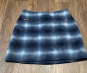 Kate Spade Skirt Womens Size 2 Plaid Wool Blue School Girl Y2K Designer NWT $298