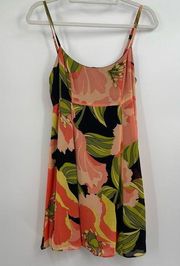 90s Vintage Y2k Boho floral fruit slip dress size medium