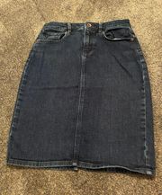 Lands End Jean Skirt 