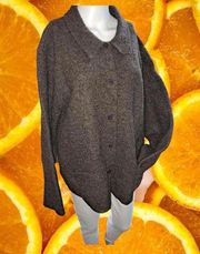 VTG Herman Geist 100% Wool Button Cardigan with Pockets Size XL