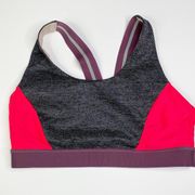 Mondetta Black Purple Neon Pink Activewear Sports Bra Women's Size Medium M