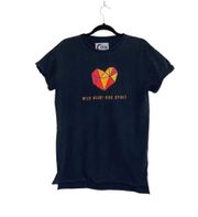 Active Washed Black ‘Wild Heart Kind Spirit’ Heart Graphic Tee