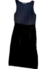 Derek Lam Black Silk & Velvet Sleeveless Dress 2