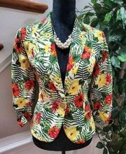 XOXO Women's Multicolor Polyester Single Breasted Fitted Casual Blazer Size M