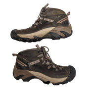 Keen Women's Targhee Brown Waterproof Leather Lace Up Mid Top Hiking Boots 9