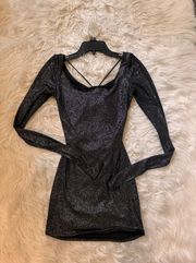 Black Glitter Dress