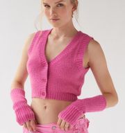 UO Vickie Cropped Sweater Vest And Arm Warmer Set NWT