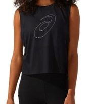 HIGH SHINE SPIRAL A TANK size small color: black nwt. ASICS brand