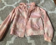 outer  pink camo bomber jacket