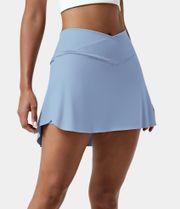 Crossover 2-in-1 Side Pocket Cool Touch Tennis Skirt- Lucid Size L NWT