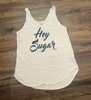 Recycled Karma Light Pink “Hey Sugar” Tank Top