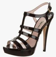 Miu Miu Calzature Donna Vernice Nera Platforms