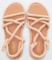 Rope Sandals Tan Size 8
