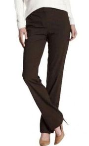 Lafayette 148 New York Women's Espresso Brown Dress Pants Size 8 High Rise Stret