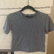 Rachel Zoe Blue and Grey Cropped Tshirt