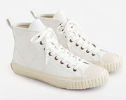 J. Crew High Top Canvas Sneakers in Ivory Classic - 7.5