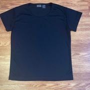 NY & Co Black Short Sleeve Polyester Blouse Large