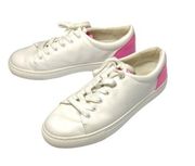 J. Crew sneakers women’s Road Trip white neon pink dragonfruit tennis shoes 7