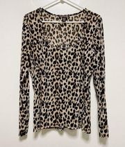 Victoria's Secret Cheetah Mesh Long Sleeved Athletic Top