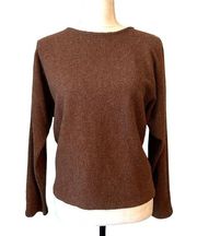 Magaschoni Chocolate Brown Ribbed Sweater - S