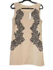 Lucy Paris New Sleeveless Mini Shift Dress Lace Side Detail Size Large NWT