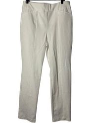 Women’s So Slimming By Chico’s Brigitte Spandex Ankle Pants White Size 12