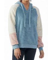 teddy cozy Colorblock Hoodie