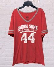 Bubba Gump shrimp co red graphic shirt v neck sz XL