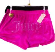 Juicy Couture 2 Pack Sleepwear Shorts Logo Soft Sz M Velour Pink & Black