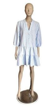 NWT Fantastic Fawn Blue and White Gingham Dress