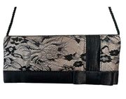 Gunne Sax Vintage satin lace clutch purse gorgeous bag