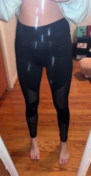 Black cross leggings