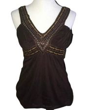 ARDEN B. BROWN WITH GORGEOUS DESIGN SLEEVELESS TOP SIZE SMALL