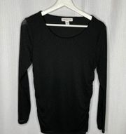 Coldwater Creek Black‎ Ruched Chiffon Blouse