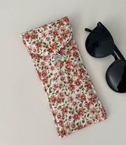 Pink Floral Quilted Glasses Case Pouch