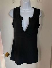 Lucy Activewear Black Split Neckline
Sleeveless Workout Top Size S