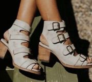 Quail Leather Buckle Strapy Gladiator Sandals size 6 open toe