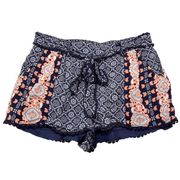 Blue Rain Francesca’s Shorts Navy White Geometric