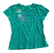 Green Weekend Shirt Womens Medium Blue Green Cayman Islands Crew Neck Tee Cotton