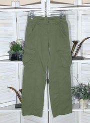 H & M Divided military hunter green cargo cotton wide legs pants Sz 4