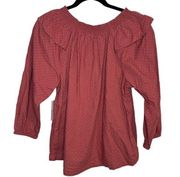 Sonoma Textured Peasant Blouse Size Large new with tags