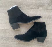 NIB  Black Suede Ankle Boots