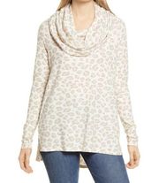 Gibson Convertible Neckline Tunic Oatmeal Animal