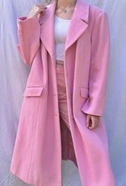 Pink Wool Trench Coat